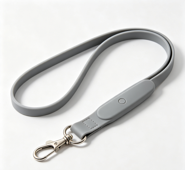 Waterproof Silicone Dog Leash Solid Color Easy Clean Waterproof Lead