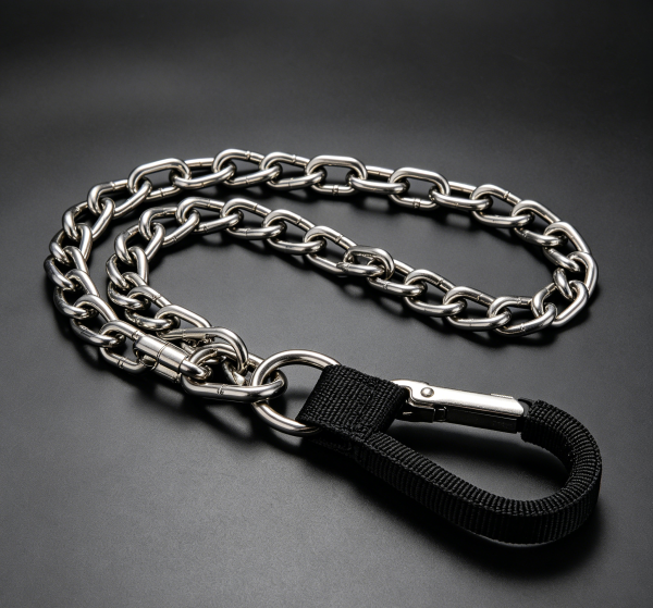 Heavy Metal Chain Dog Leash Chew Proof Anti-Bite Lead for Strong Dogs