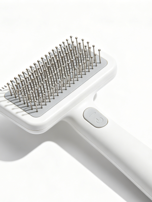 Self-Cleaning Slicker Brush One Button Release Deshedding Tool for Dogs Cats