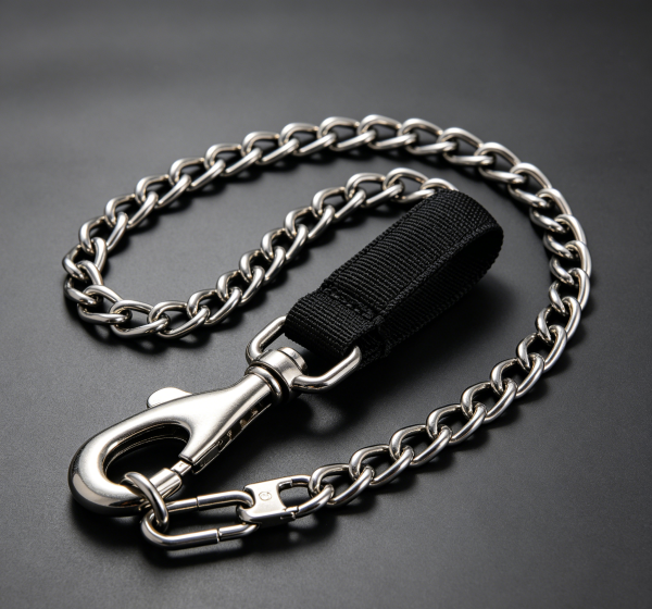 Heavy Metal Chain Dog Leash Chew Proof Anti-Bite Lead for Strong Dogs