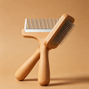 Double Sided Pet Grooming Rake Undercoat Deshedding Tool for Long Haired Pets