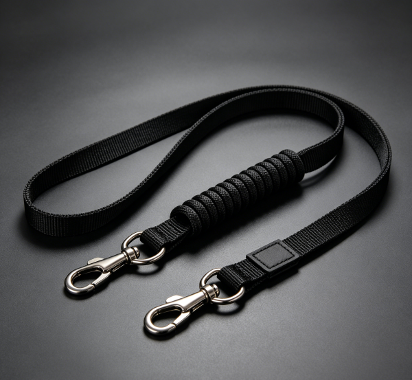 Bungee Shock Absorbing Dual Dog Leash 2 Ways No Tangle Walking Rope