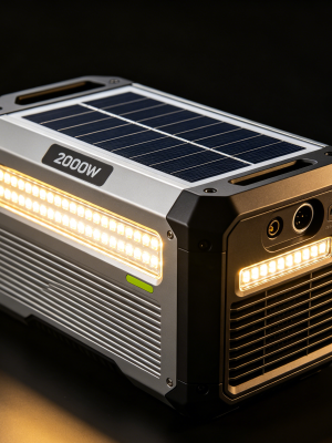 2000W Heavy-Duty Portable Power Station 2048Wh, Dual Fast Charging Pure Sine Wave Outdoor Battery Generator, Durable Rugged Shell for Road Trip, Construction Work & Outdoor Heavy Load
