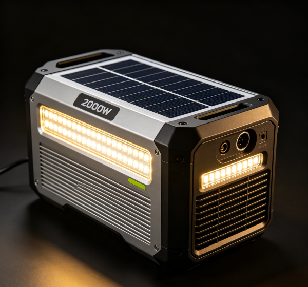 2000W Heavy-Duty Portable Power Station 2048Wh, Dual Fast Charging Pure Sine Wave Outdoor Battery Generator, Durable Rugged Shell for Road Trip, Construction Work & Outdoor Heavy Load