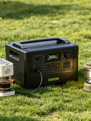 3000W Heavy-Duty Portable Power Station, 3072Wh Large Capacity Lifepo4 Outdoor Backup Generator, Full Sine Wave Off-Grid Power Supply for RV, Construction & Emergency Home Use
