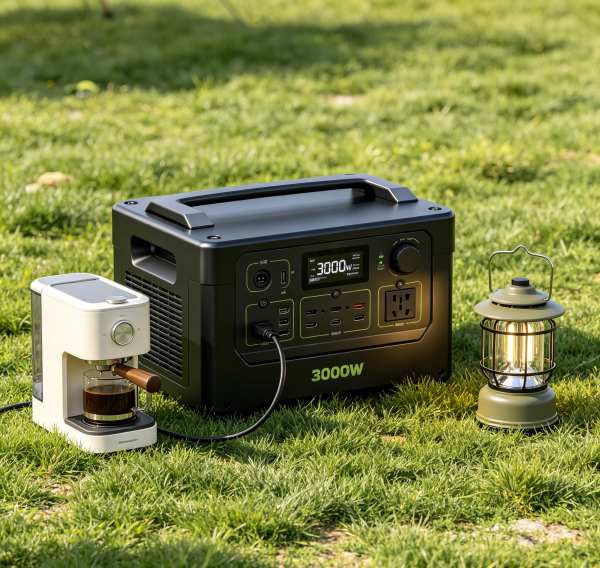 3000W Heavy-Duty Portable Power Station, 3072Wh Large Capacity Lifepo4 Outdoor Backup Generator, Full Sine Wave Off-Grid Power Supply for RV, Construction & Emergency Home Use
