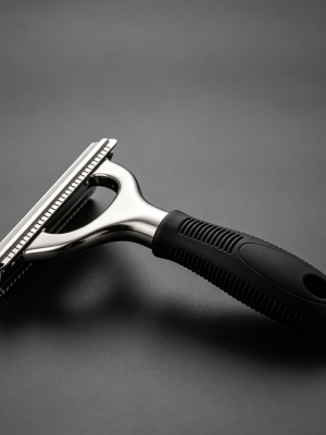 Stainless Steel Pet Deshedding Blade Professional Grooming Tool for Thick Fur