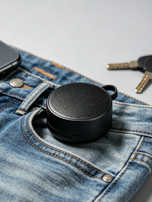 Pocket Mini Portable Bluetooth Speaker, Dual Stereo Drivers, 10H Playtime, IPX5 Waterproof, Built-in Microphone, TWS Pairing, Ultra-Compact Wireless Speaker for Travel, Outdoor, Office & Daily Use