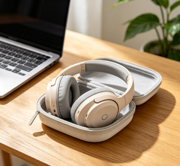 Flagship Over-Ear Active Noise Canceling Headphones, Hi-Res Audio LDAC Wireless Headphones, 40H Playtime, Transparency Mode, Memory Foam Ear Pads for Music, Gaming, Travel & Work