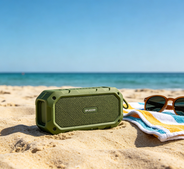 IPX7 Waterproof Portable Bluetooth Speaker, 360 Degree Surround Sound, 20H Playtime, Built-in Microphone, TWS Pairing, Outdoor Wireless Speaker for Camping, Beach, Hiking & Pool Party