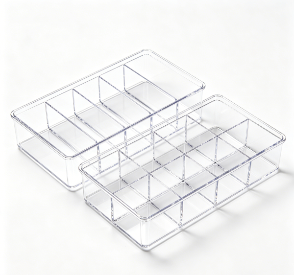 Clear Plastic Drawer Divider Organizer Trays