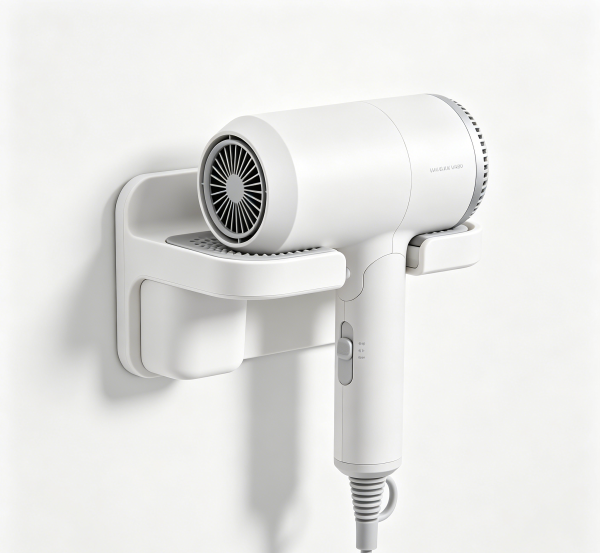 Drill-Free Hair Dryer Wall Holder