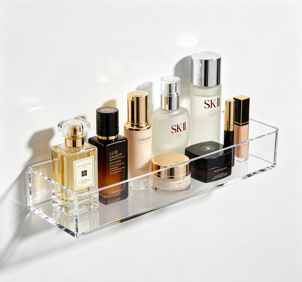 Drill-Free Makeup Cosmetic Wall Storage Rack