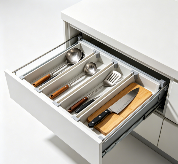 Expandable Drawer Divider for Kitchen Utensils