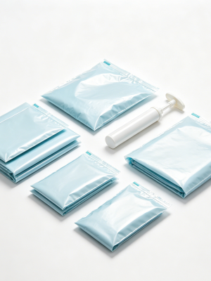 Clear Reusable Vacuum Storage Bags for Travel Luggage